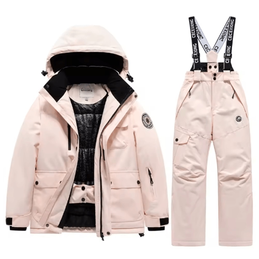 Winter Ski Kids Coat And Pants Set Waterproof Warm Boys Girls Snow Suit 9