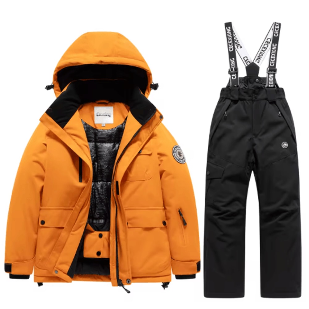 Winter Ski Kids Coat And Pants Set Waterproof Warm Boys Girls Snow Suit 4