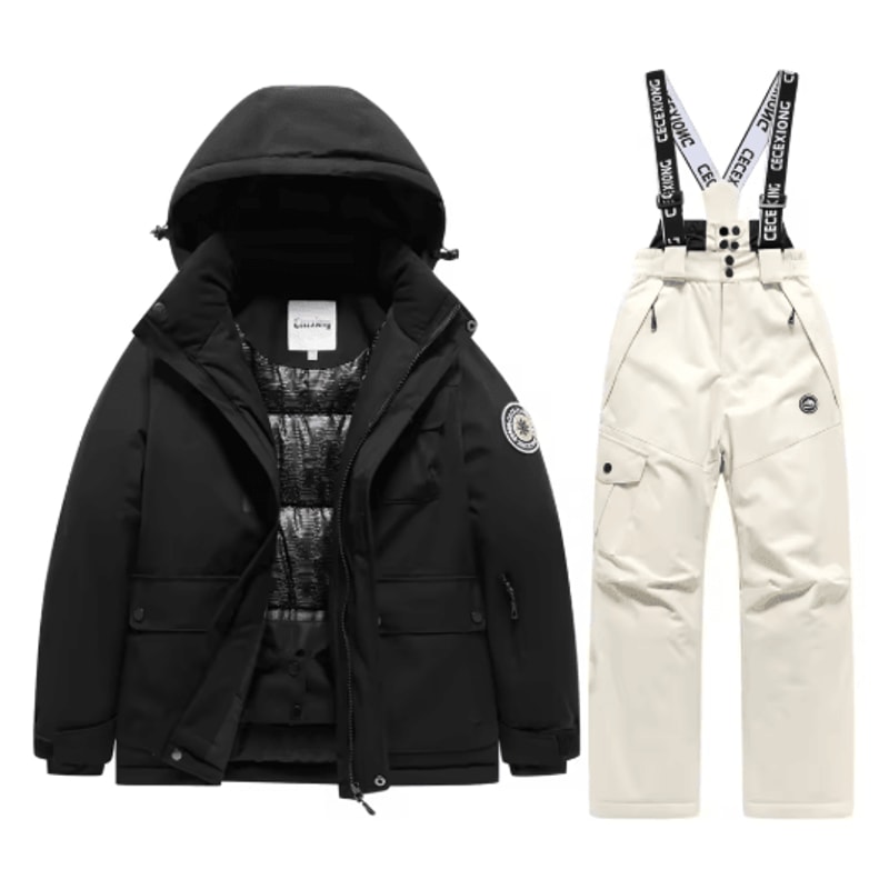 Winter Ski Kids Coat And Pants Set Waterproof Warm Boys Girls Snow Suit 7