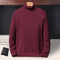 Mens Long Sleeve Knitted Turtleneck Striped Sweater 2