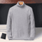 Mens Long Sleeve Knitted Turtleneck Striped Sweater 3