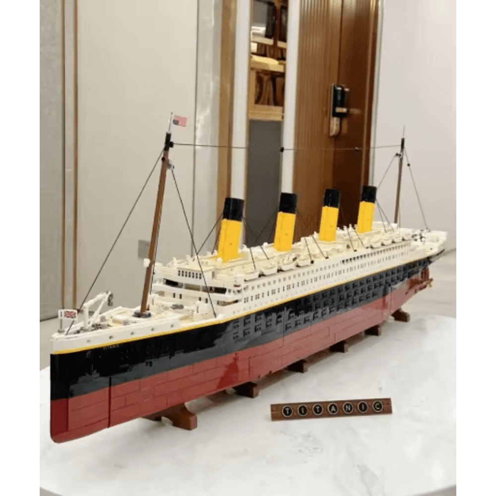 Large Cruise Ship Building Block Model 9090 Pieces DIY Display Ornament 7