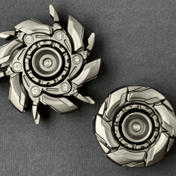 edc magnetic fidget slider & spinning top open armor metal stress relief toy for adults