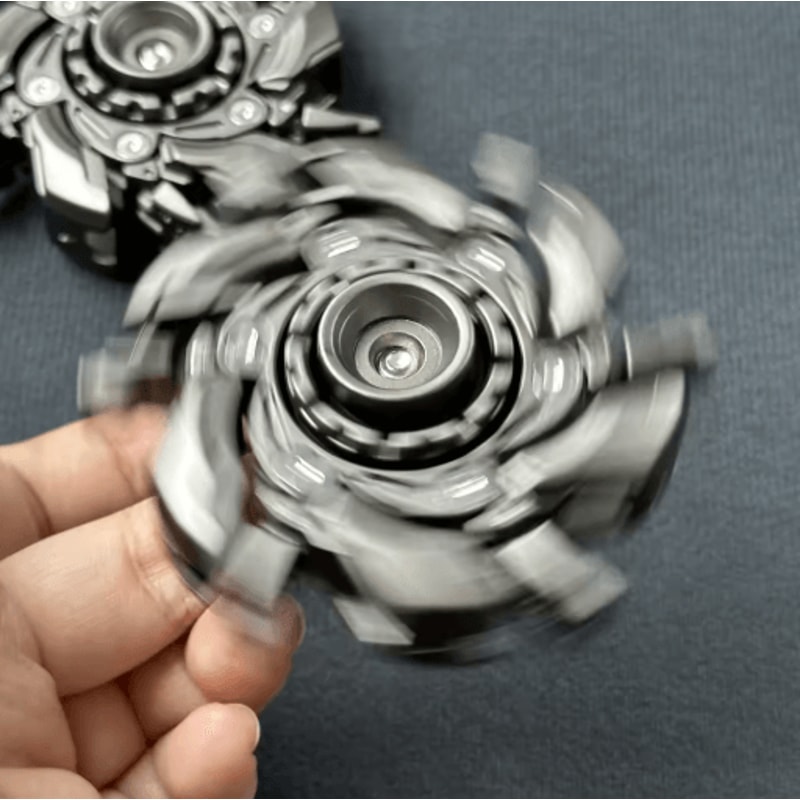 EDC Magnetic Fidget Slider Spinning Top Open Armor Metal Stress Relief Toy For Adults 8