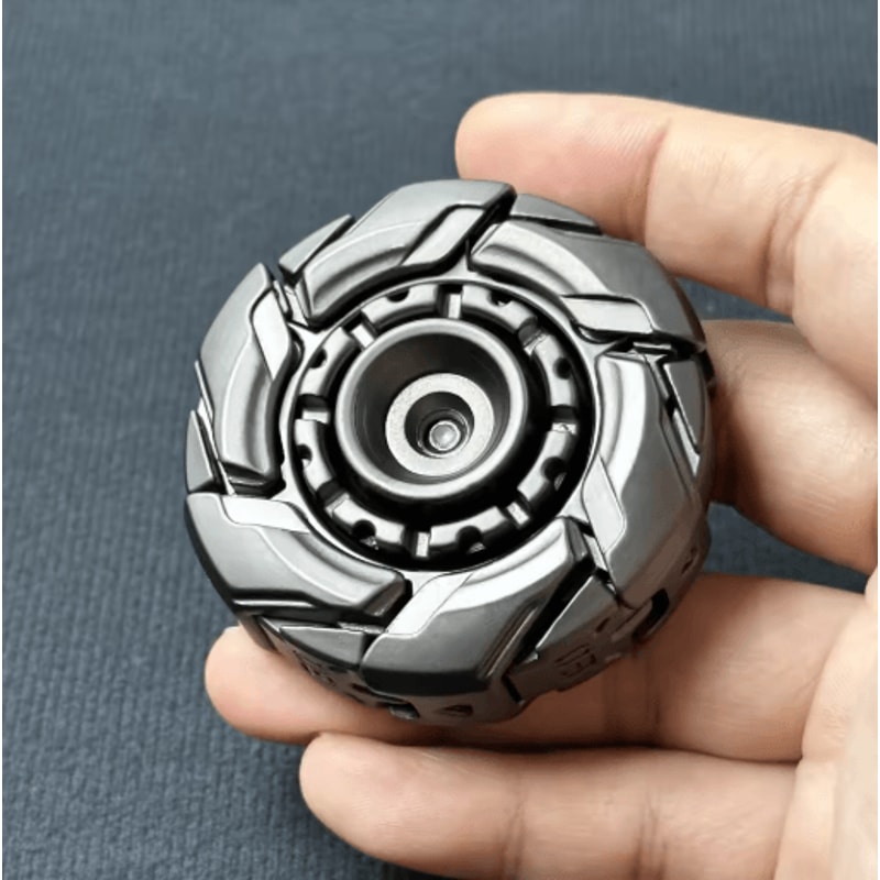 EDC Magnetic Fidget Slider Spinning Top Open Armor Metal Stress Relief Toy For Adults 10