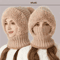 Winter Fleece Lined Knitted Hat With Ear Flaps Windproof Hooded Neck Gaiter For Cold Weather Cyclin 1