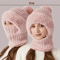Winter Fleece Lined Knitted Hat With Ear Flaps Windproof Hooded Neck Gaiter For Cold Weather Cyclin 3