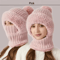 Winter Fleece Lined Knitted Hat With Ear Flaps Windproof Hooded Neck Gaiter For Cold Weather Cyclin 3