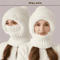 Winter Fleece Lined Knitted Hat With Ear Flaps Windproof Hooded Neck Gaiter For Cold Weather Cyclin 0