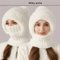 Winter Fleece Lined Knitted Hat With Ear Flaps Windproof Hooded Neck Gaiter For Cold Weather Cyclin 0