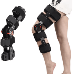 adjustable hinged orthopedic knee brace post surgery knee stabilizer & joint fixation support