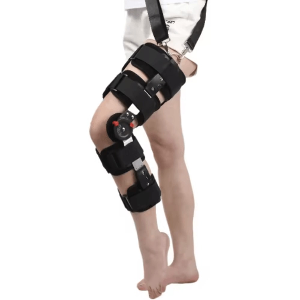 Adjustable Hinged Orthopedic Knee Brace Post Surgery Knee Stabilizer Joint Fixation Support 1
