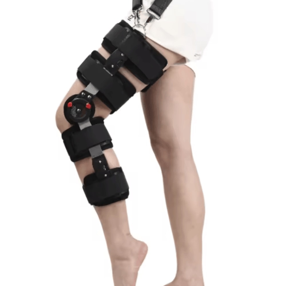 Adjustable Hinged Orthopedic Knee Brace Post Surgery Knee Stabilizer Joint Fixation Support 2