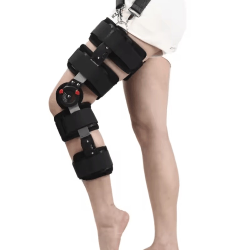Adjustable Hinged Orthopedic Knee Brace Post Surgery Knee Stabilizer Joint Fixation Support 2