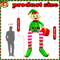 8FT Christmas Inflatable Sitting Elf With Gift Outdoor Inflatable Elf Decoration With Built In LED 5
