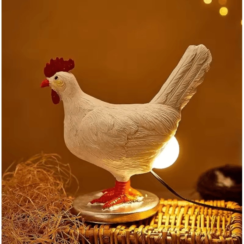 Cute Chicken Night Light Simulated Animal Decorative Lamp For Easter Home Deco 2