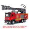Scale Water Spray Fire Truck Toy With Lights Sound Pull Back Ladder Rescue Vehicle For Kids 3