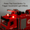 Scale Water Spray Fire Truck Toy With Lights Sound Pull Back Ladder Rescue Vehicle For Kids 5