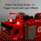 Scale Water Spray Fire Truck Toy With Lights Sound Pull Back Ladder Rescue Vehicle For Kids 5