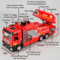 Scale Water Spray Fire Truck Toy With Lights Sound Pull Back Ladder Rescue Vehicle For Kids 8