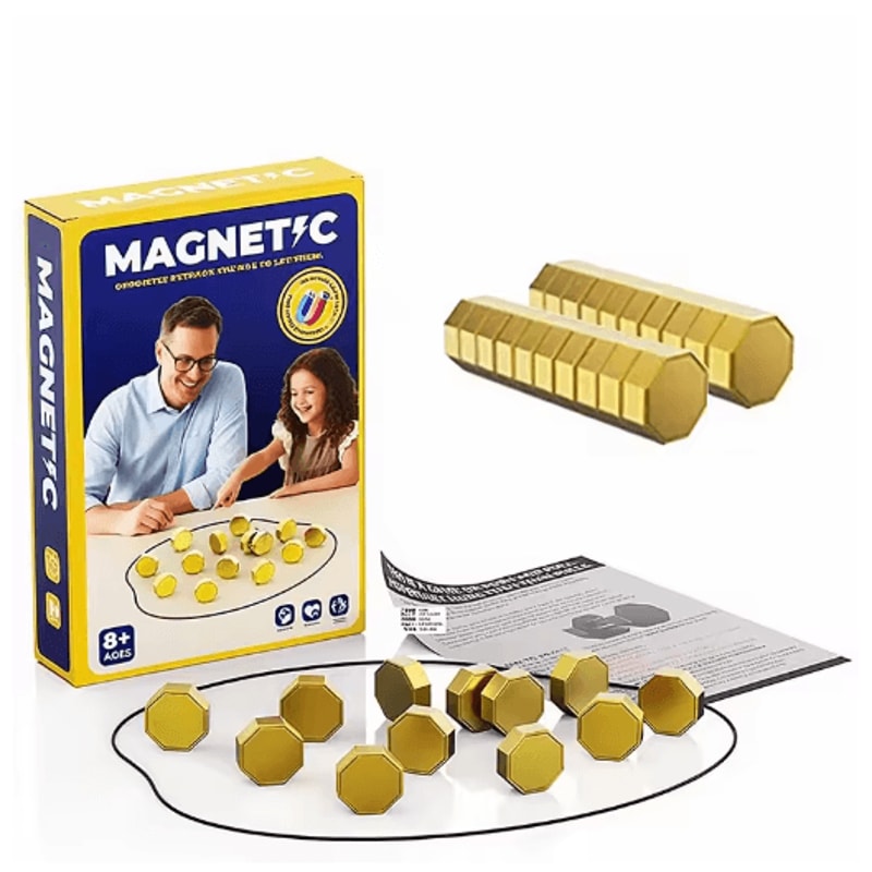 Magnetic Stones Strategy Game With Board Interactive Family Party Game For Kids Adults 4