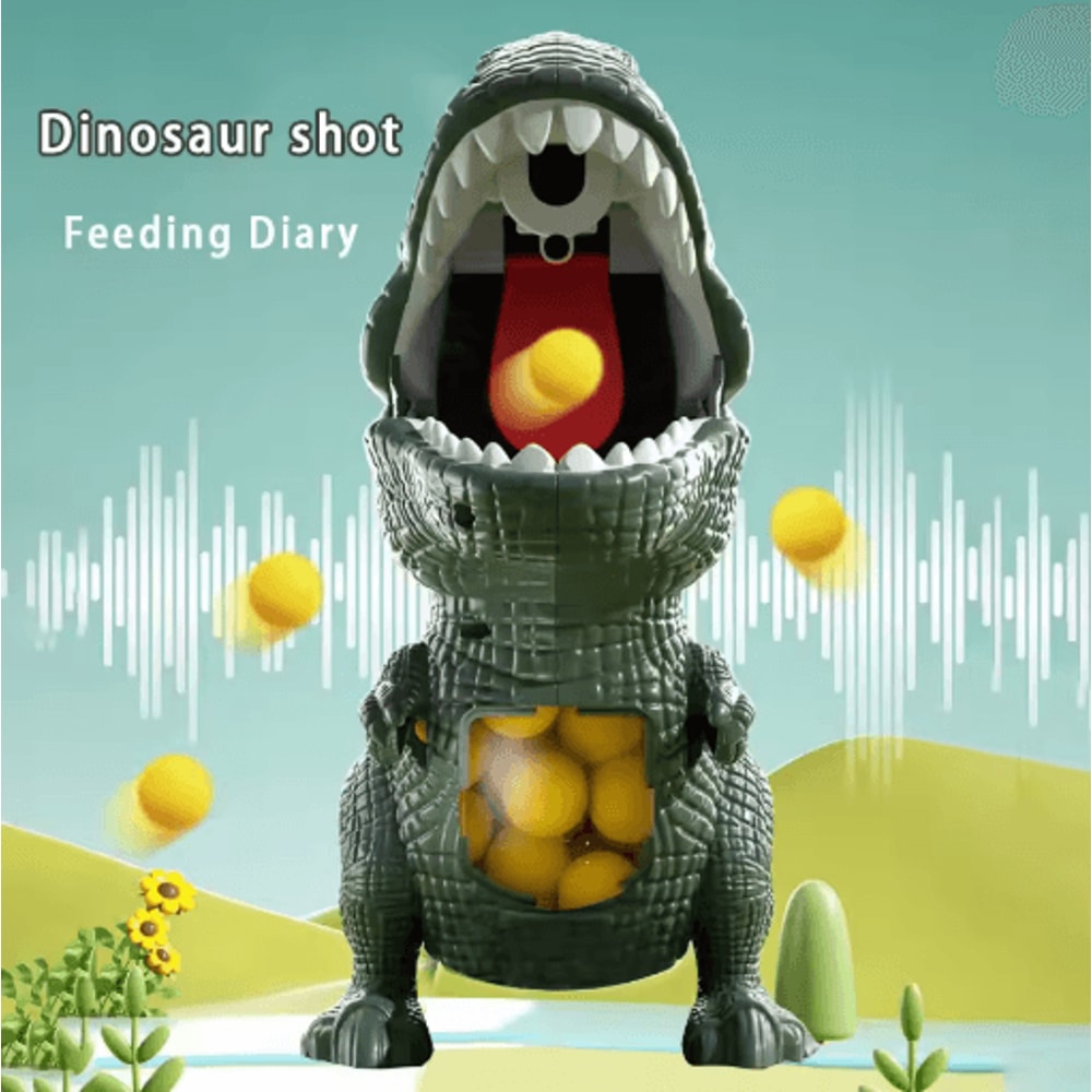 Dinosaur Shooting Toy Set Tyrannosaurus Rex Ball Soft Bullet Blaster Interactive Puzzle Toy For Ki 5