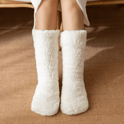 womens thickened thermal slipper socks winter warm plus velvet anti slip home sleep socks