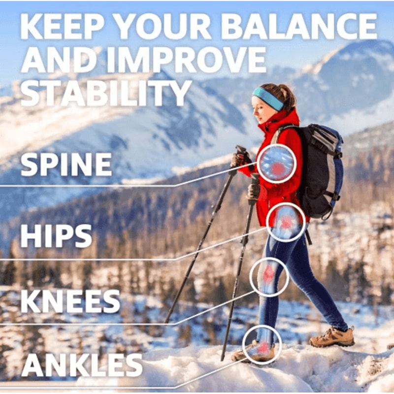 Ultralight Foldable Trekking Poles Set 2PCS Telescopic Nordic Walking Sticks For Hiking Outdoor Adv 5