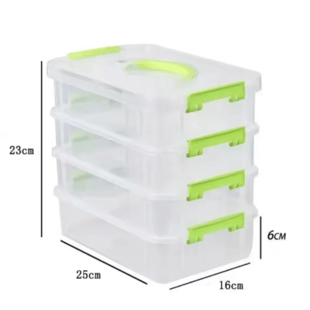 Transparent Stackable Building Blocks Storage Box With Grid Drawers 3