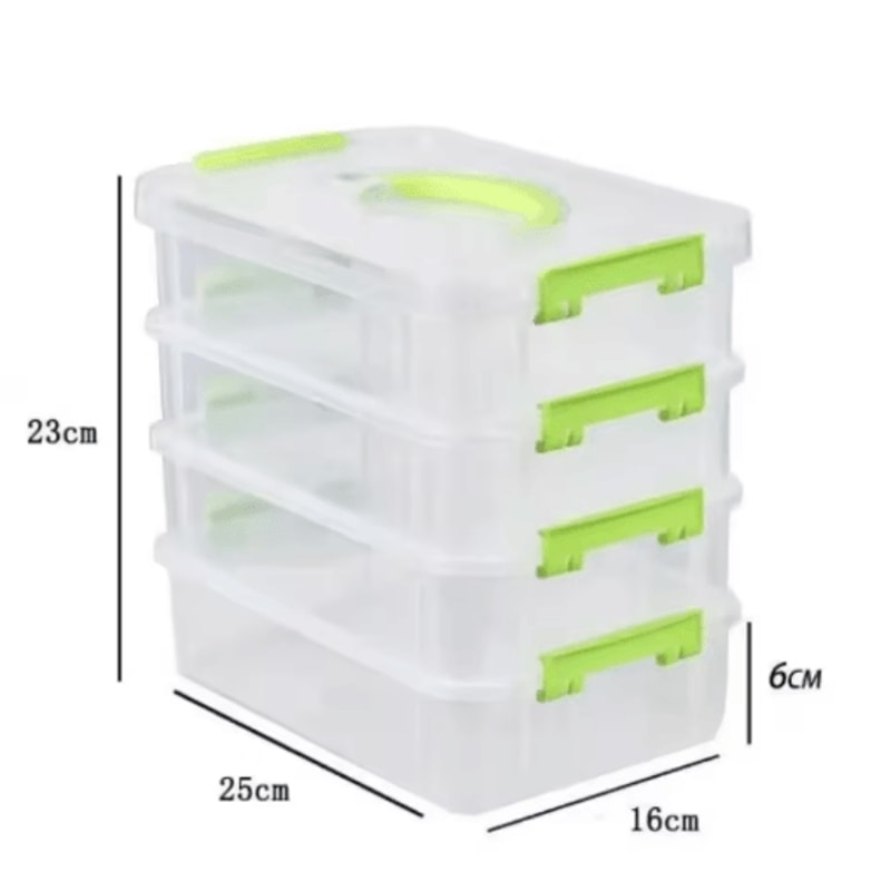 Transparent Stackable Building Blocks Storage Box With Grid Drawers 3