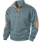 Mens Autumn Winter Stand Collar Knitted Sweater Casual Long Sleeve Pullover 2