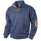 Mens Autumn Winter Stand Collar Knitted Sweater Casual Long Sleeve Pullover 3