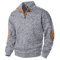 Mens Autumn Winter Stand Collar Knitted Sweater Casual Long Sleeve Pullover 4