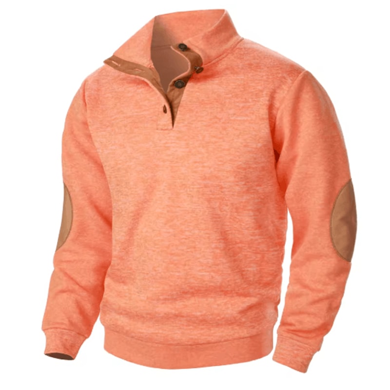 Mens Autumn Winter Stand Collar Knitted Sweater Casual Long Sleeve Pullover 5