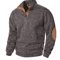 Mens Autumn Winter Stand Collar Knitted Sweater Casual Long Sleeve Pullover 7