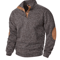 Mens Autumn Winter Stand Collar Knitted Sweater Casual Long Sleeve Pullover 7