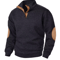 Mens Autumn Winter Stand Collar Knitted Sweater Casual Long Sleeve Pullover 0