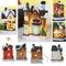 LED Resin Christmas Village Ornament Set Lighted Holiday House With Santa Snow Scene 3