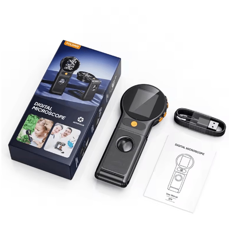 500X Autofocus Digital Microscope With 8 LED Lights 2MP Foldable Video Magnifier 1