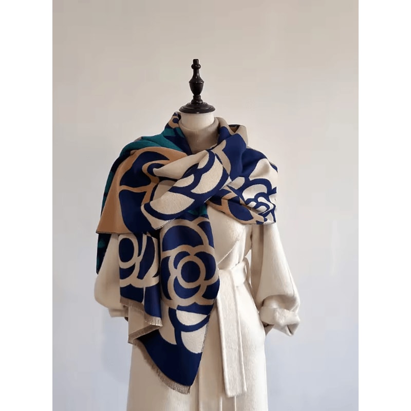 Luxury Cashmere Winter Scarf For Women Thick Warm Shawl Blanket Wrap 2