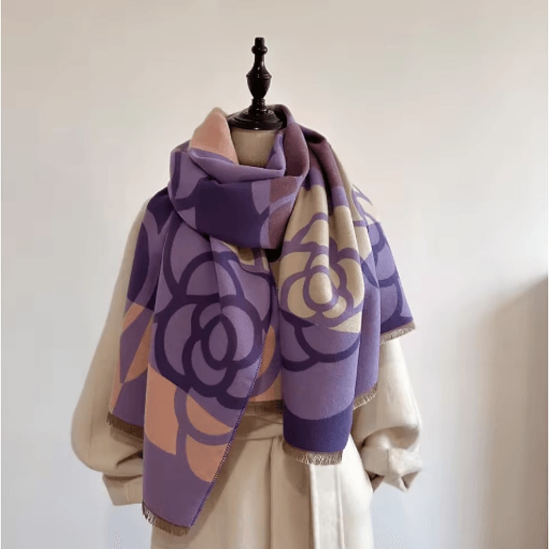 Luxury Cashmere Winter Scarf For Women Thick Warm Shawl Blanket Wrap 3