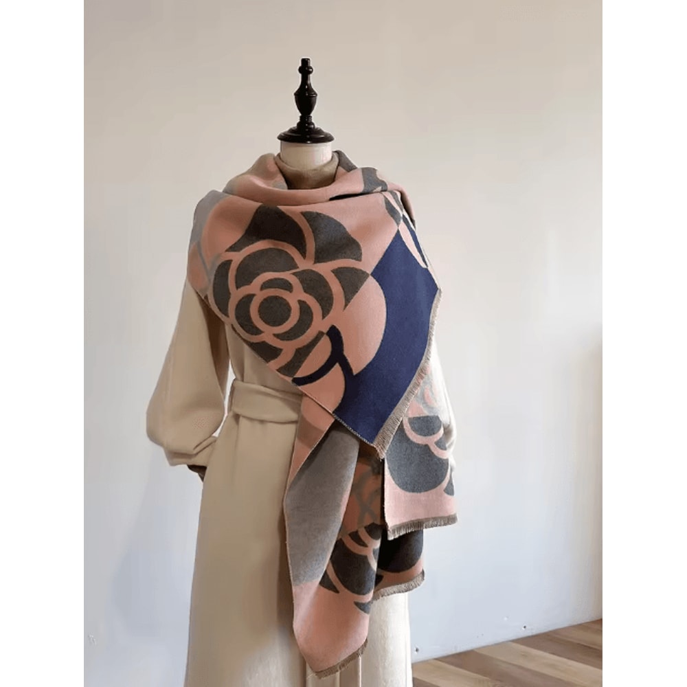 Luxury Cashmere Winter Scarf For Women Thick Warm Shawl Blanket Wrap 5