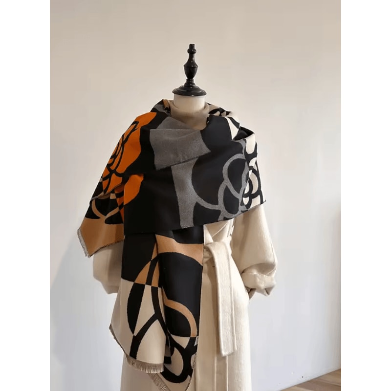 Luxury Cashmere Winter Scarf For Women Thick Warm Shawl Blanket Wrap 6