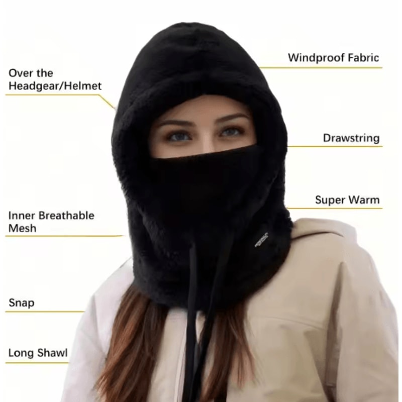 Winter Thermal Balaclava Windproof Full Face Mask For Skiing Cycling Motorcycle Riding 1