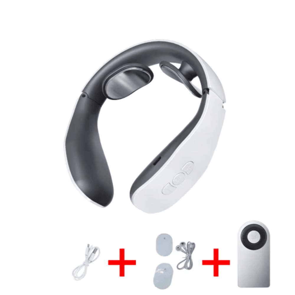 Electric Neck Shoulder Pulse Massager With Heat Adjustable Cervical Pain Relief Device 1