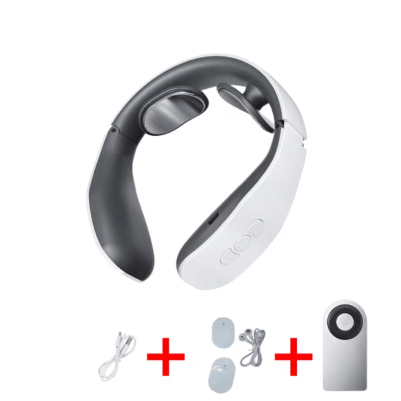 Electric Neck Shoulder Pulse Massager With Heat Adjustable Cervical Pain Relief Device 1