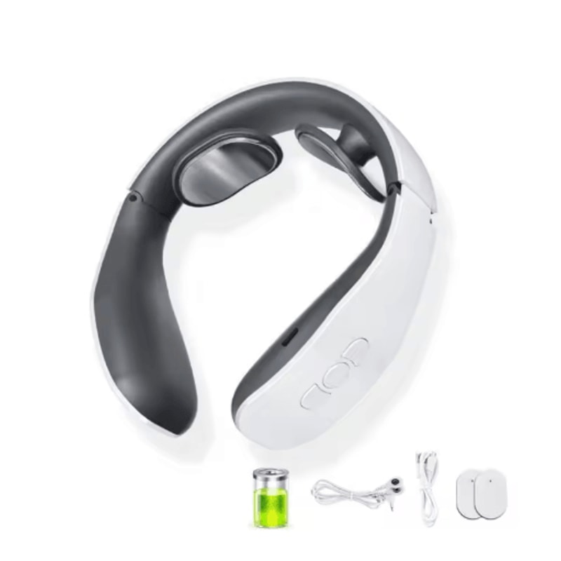 Electric Neck Shoulder Pulse Massager With Heat Adjustable Cervical Pain Relief Device 4