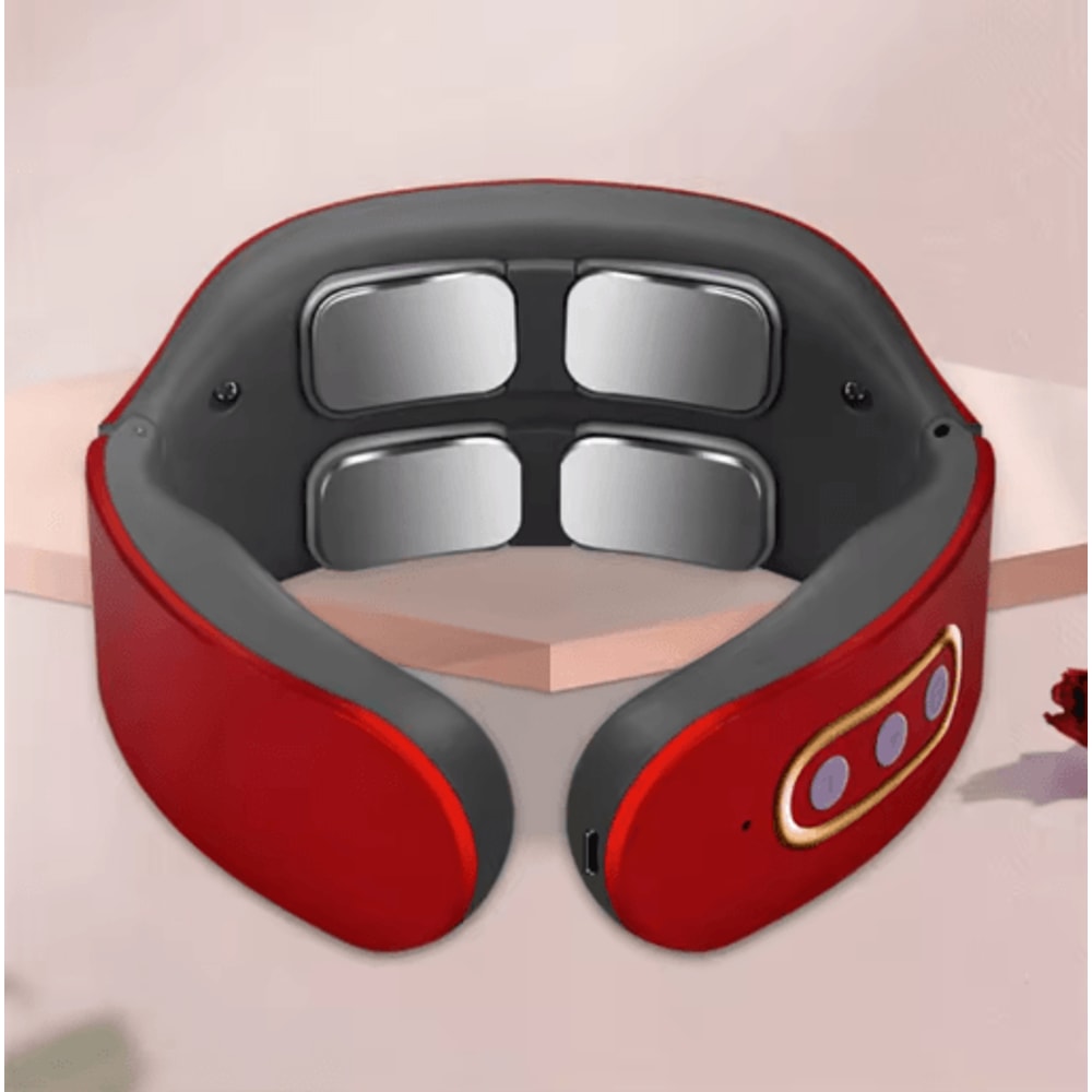 Electric Neck Shoulder Pulse Massager With Heat Adjustable Cervical Pain Relief Device 5