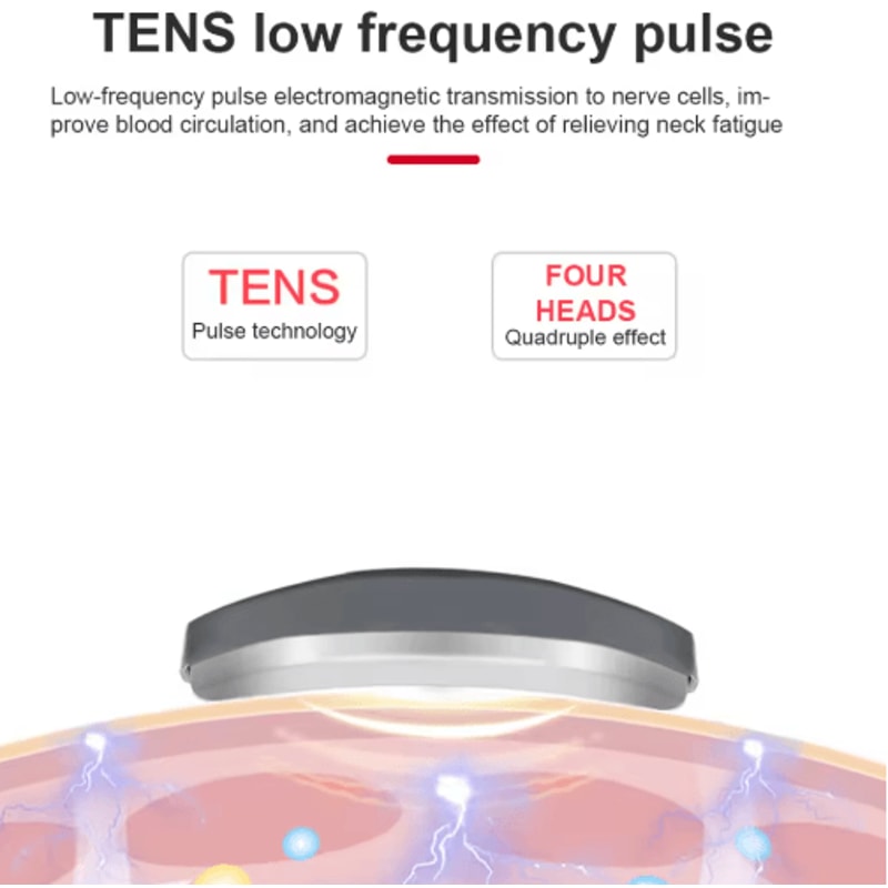 Electric Neck Shoulder Pulse Massager With Heat Adjustable Cervical Pain Relief Device 7