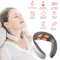 Electric Neck Shoulder Pulse Massager With Heat Adjustable Cervical Pain Relief Device 0